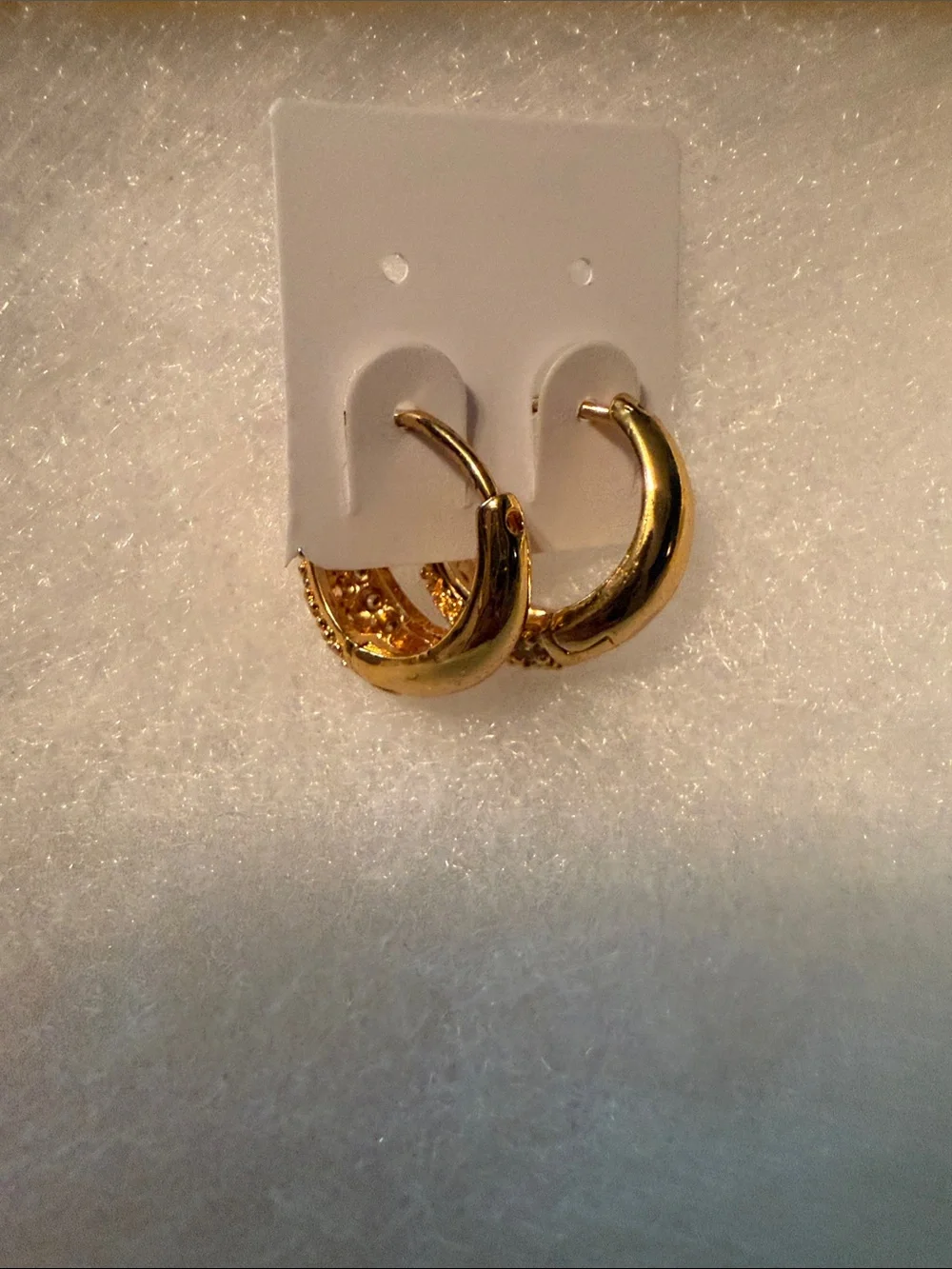 Gold Crystal Hoop Earrings